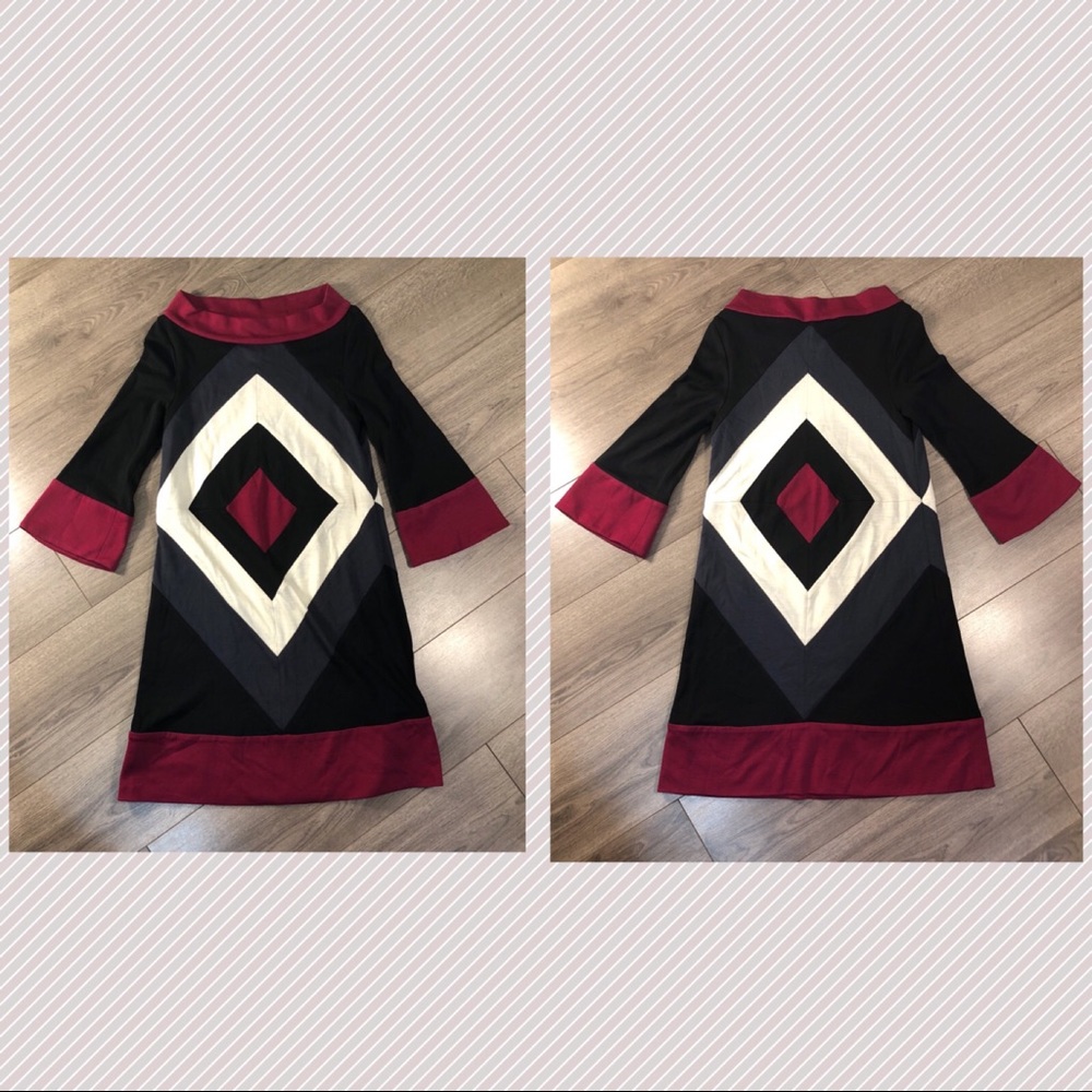 DIANEvonFURSTENBURG COLOR BLOCK DRESS SIZE 10